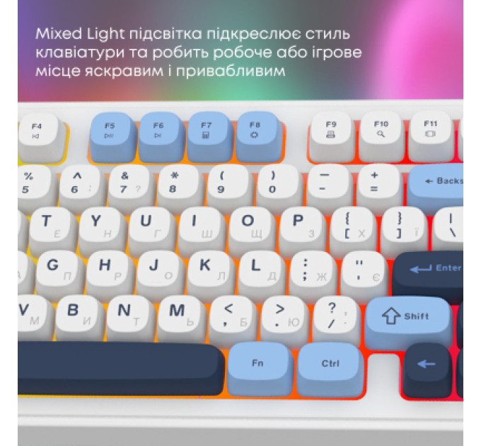 Ajazz Клавіатура Ajazz AF98 USB UA White/Blue (AF98-GB)