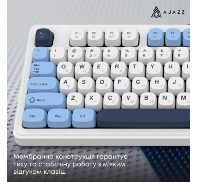 Ajazz Клавіатура Ajazz AF98 USB UA White/Blue (AF98-GB)