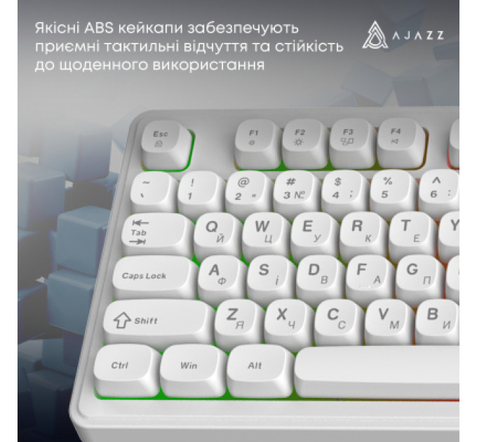 Ajazz Клавіатура Ajazz AF98 USB UA White (AF98-W)
