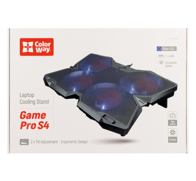 ColorWay Підставка до ноутбука ColorWay Cooling Game Pro S4, 10-17 (CW-CGPS4)