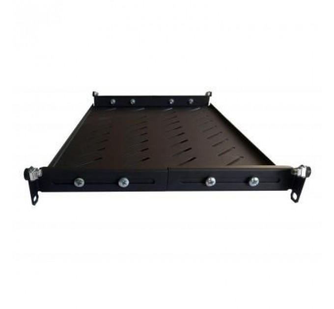 Полка 19" Hypernet 1U глиб. 400мм, в шкафи глибиною 600мм, чорна (U-FS-60-BLACK)
