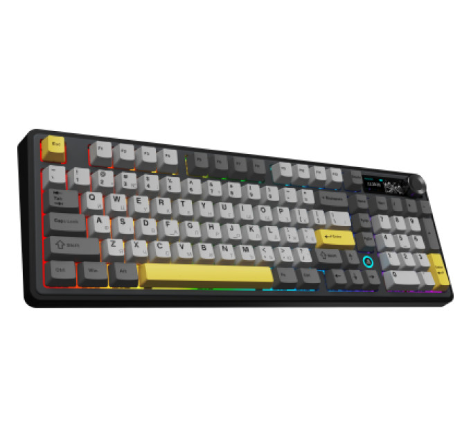 Ajazz Клавіатура Ajazz AK980 V2 Gift Switch V2 Wireless/Bluetooth/USB UA Black/Grey/Yellow (AK980-V2-G-BGY)