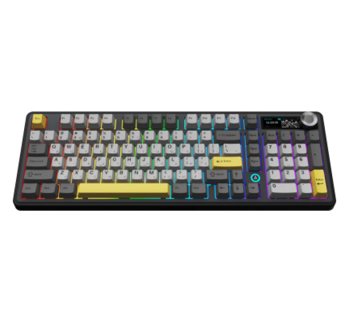 Ajazz Клавіатура Ajazz AK980 V2 Gift Switch V2 Wireless/Bluetooth/USB UA Black/Grey/Yellow (AK980-V2-G-BGY)