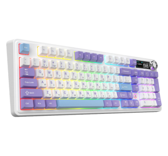 Ajazz Клавіатура Ajazz AK980 V2 Gift Switch V2 Wireless/Bluetooth/USB UA White/Blue (AK980-V2-G-PWB)