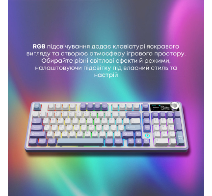 Ajazz Клавіатура Ajazz AK980 V2 Gift Switch V2 Wireless/Bluetooth/USB UA White/Blue (AK980-V2-G-PWB)
