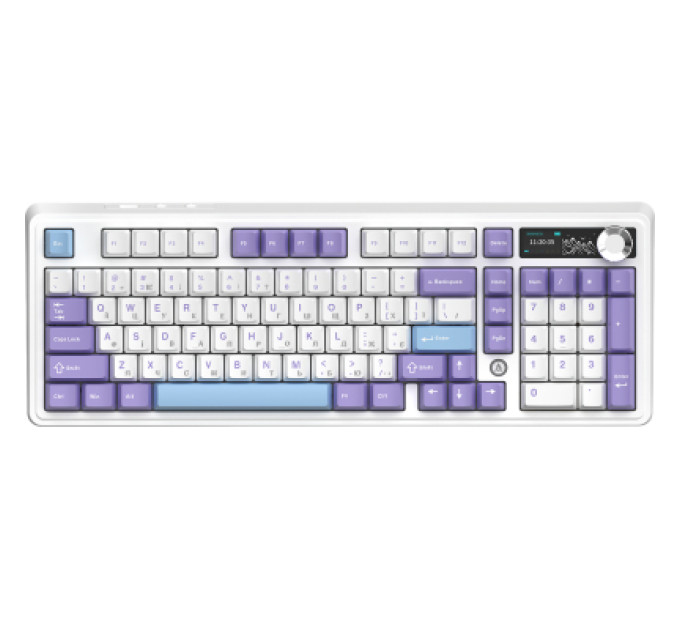 Ajazz Клавіатура Ajazz AK980 V2 Gift Switch V2 Wireless/Bluetooth/USB UA White/Blue (AK980-V2-G-PWB)