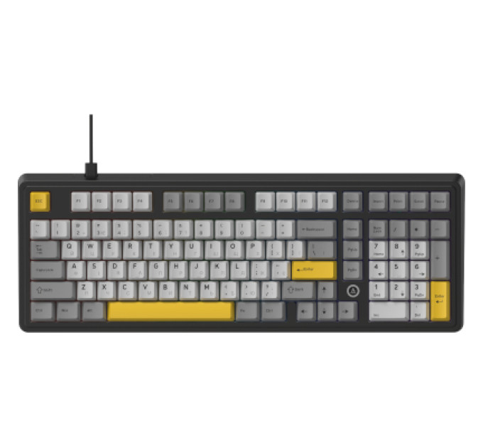 Ajazz Клавіатура Ajazz AK980 MAX Magnetic Switch USB UA Black/Grey/Yellow (AK980-MAX-M-BGY)
