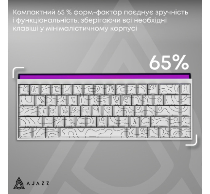 Ajazz Клавіатура Ajazz NK68 Red Switch USB UA White (NK68-R-S-W)