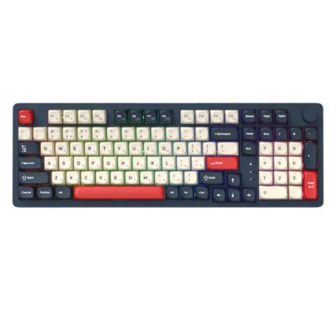GamePro Клавіатура GamePro Asgard Drakkar Keychron Super Red Switch Wireless/Bluetooth/USB UA Blue (MK305BL)