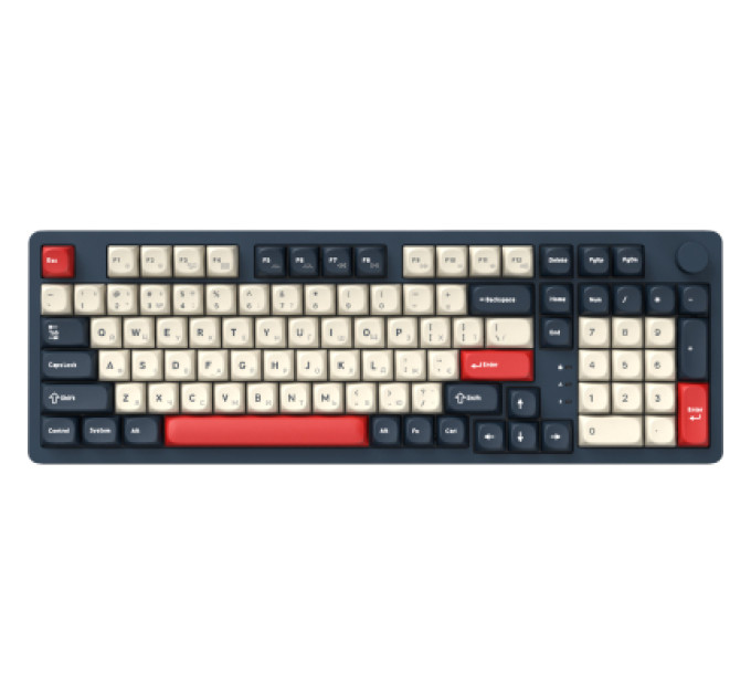 GamePro Клавіатура GamePro Asgard Drakkar Keychron Super Red Switch Wireless/Bluetooth/USB UA Blue (MK305BL)