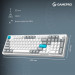 GamePro Клавіатура GamePro Asgard Drakkar Keychron Super Red Switch Wireless/Bluetooth/USB UA White (MK305WH)