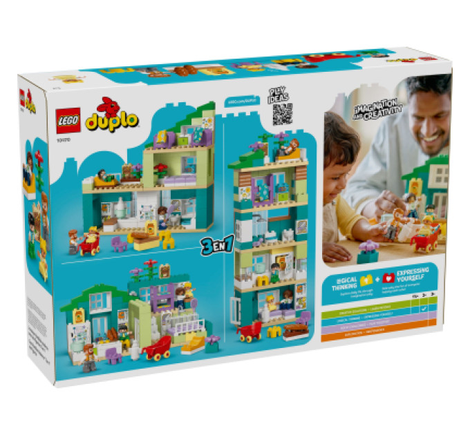 LEGO Конструктор LEGO DUPLO Town Сучасний родинний будинок із фігурками 3 в 1 (10470)