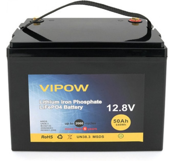 Батарея LiFePo4 Vipow LiFePO4,12.8V-50Ah (LiFePO4128-50/40)