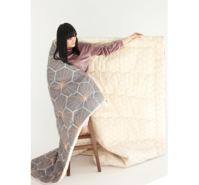 Ковдра MirSon вовняна Зима №3014 Color Fun Line Geometry 200х220 (2200004833989)