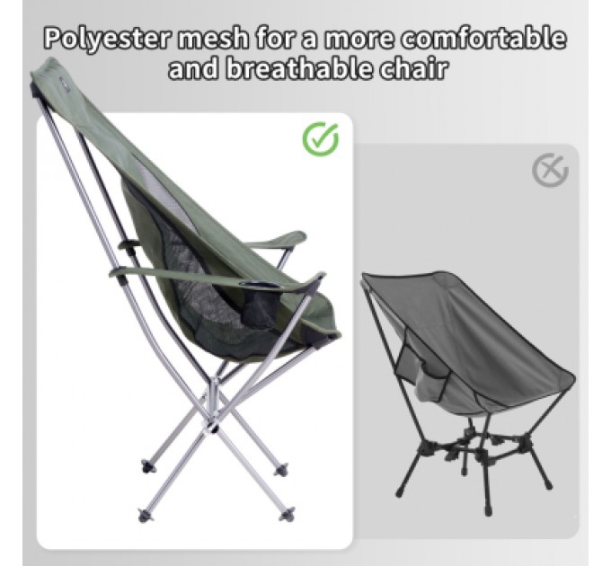 Крісло складане Naturehike CNK2300JU0003, зелене (6976023929472)