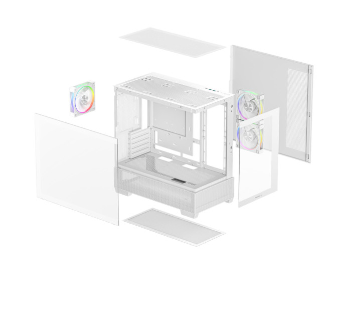 Deepcool Корпус DeepCool CG380 3F White (R-CG380-WHAGM3-G) без БЖ