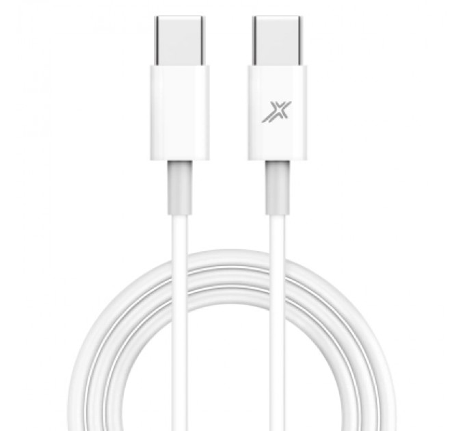Дата кабель USB-C to USB-C 1.0m 20W CC-03W White Grand-X (CC-03W)