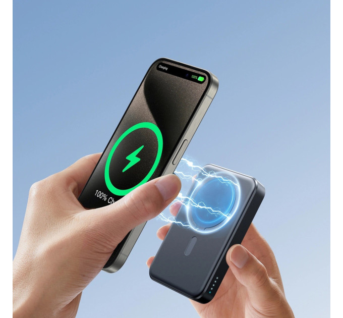 JOYROOM Універсальна мобільна батарея Joyroom Magnetic Wireless JR-W020 10000mAh 20W Black (6941237118455)