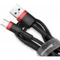 Дата кабель USB 2.0 AM to USB-C 2.0m 2A red-black Baseus (CATKLF-C91)