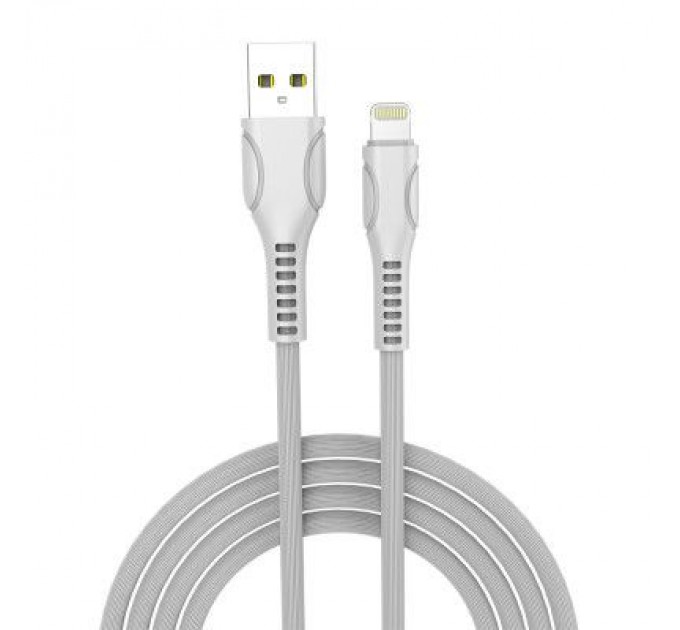 Дата кабель USB 2.0 AM to Lightning 1.0m line-drawing white ColorWay (CW-CBUL027-WH)