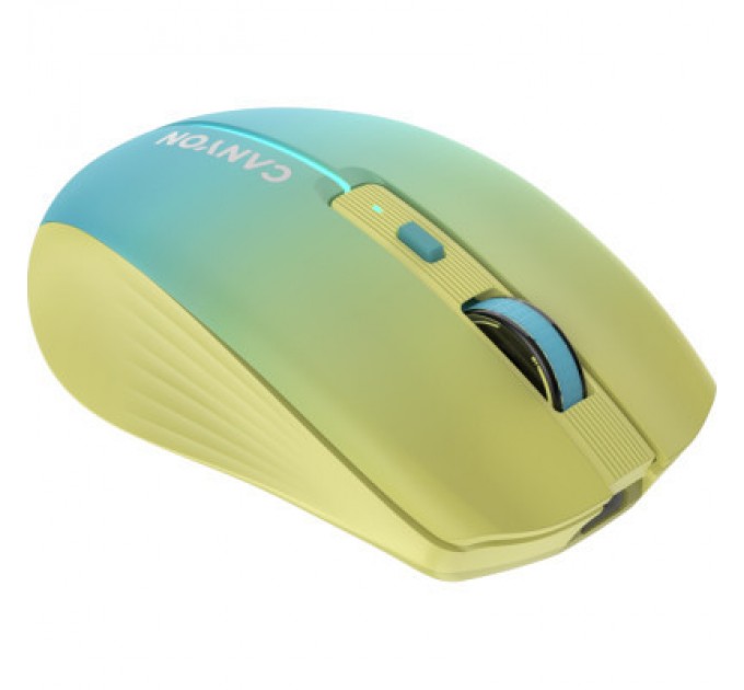 Canyon Мишка Canyon MW-44 LED Rechargeable Wireless/Bluetooth Yellow Blue (CNS-CMSW44UA)