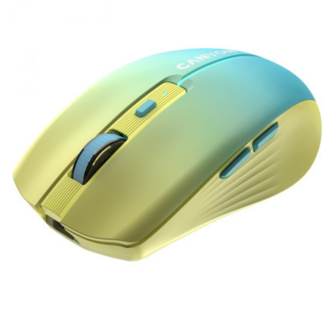 Canyon Мишка Canyon MW-44 LED Rechargeable Wireless/Bluetooth Yellow Blue (CNS-CMSW44UA)