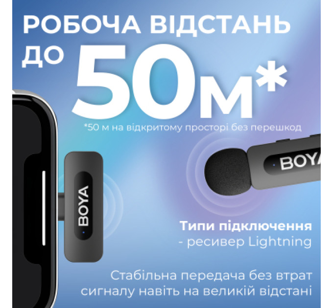 Boya Мікрофон Boya BY-V2 Lightning Black (BY-V2)