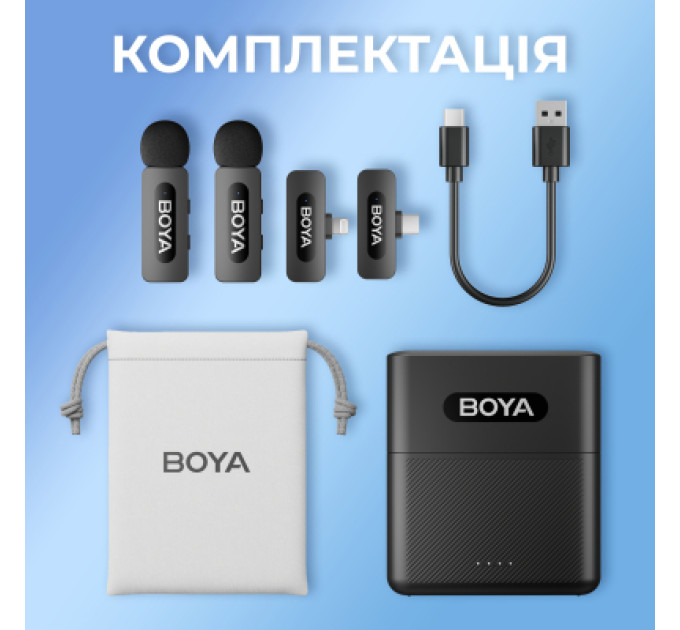 Boya Мікрофон Boya BY-V3 combo Type-C/Lightning Black (BY-V3 Combo)