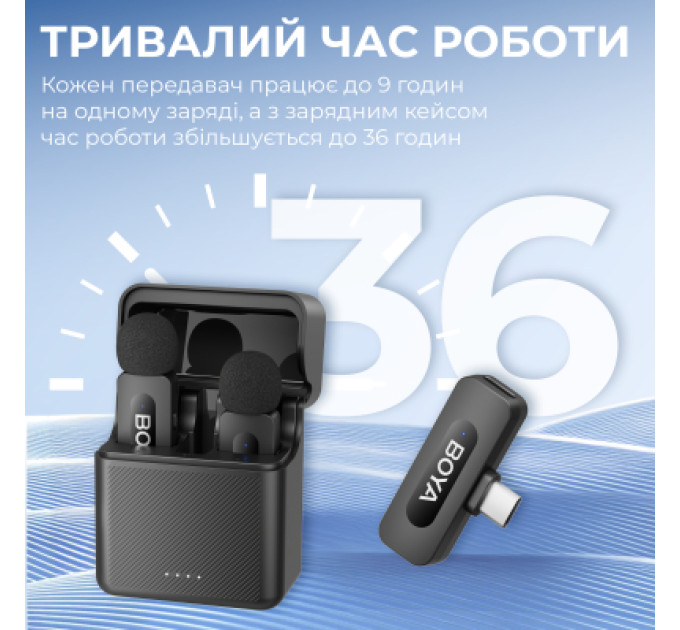 Boya Мікрофон Boya BY-V3 combo Type-C/Lightning Black (BY-V3 Combo)