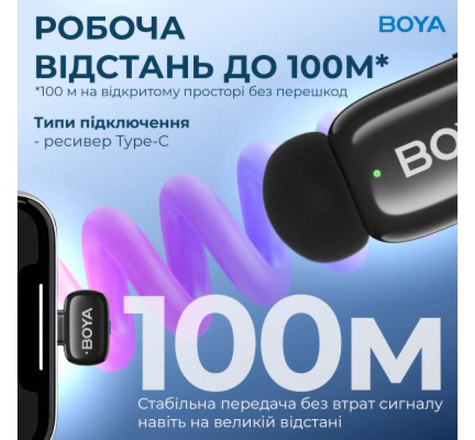 Boya Мікрофон Boya mini-14 Type-C Black (mini-14)