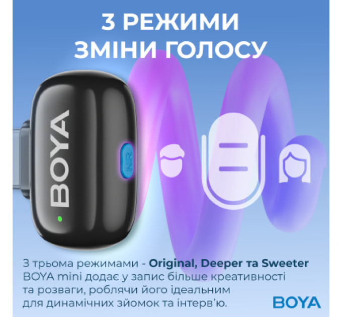 Boya Мікрофон Boya mini-14 Type-C Black (mini-14)