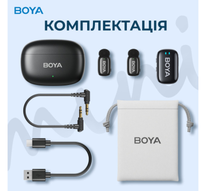 Boya Мікрофон Boya mini-18 3,5 мм/TRS/Type-C Black (mini-18)