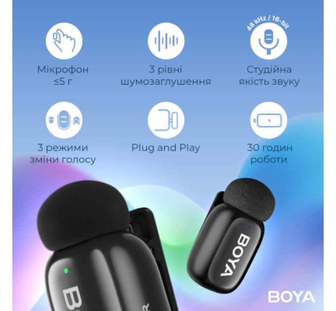 Boya Мікрофон Boya mini-23 Type-C Black (mini-23)