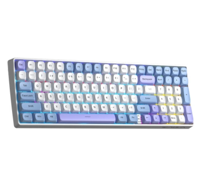 Aula Клавіатура Aula S100pro RGB KRGD Red Switch Wireless/Bluetooth/Type-C UA White/Blue (6948391205762)