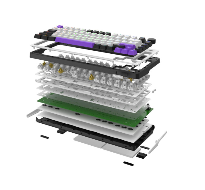 Hator Клавіатура Hator Hellyberry HK75 Mechanical Linear RGB USB UA Black/White (HK75)
