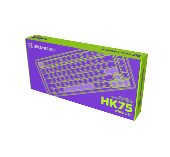Hator Клавіатура Hator Hellyberry HK75 Mechanical Linear RGB Wireless/Bluetooth/USB UA Black/White (HK75_wireless)
