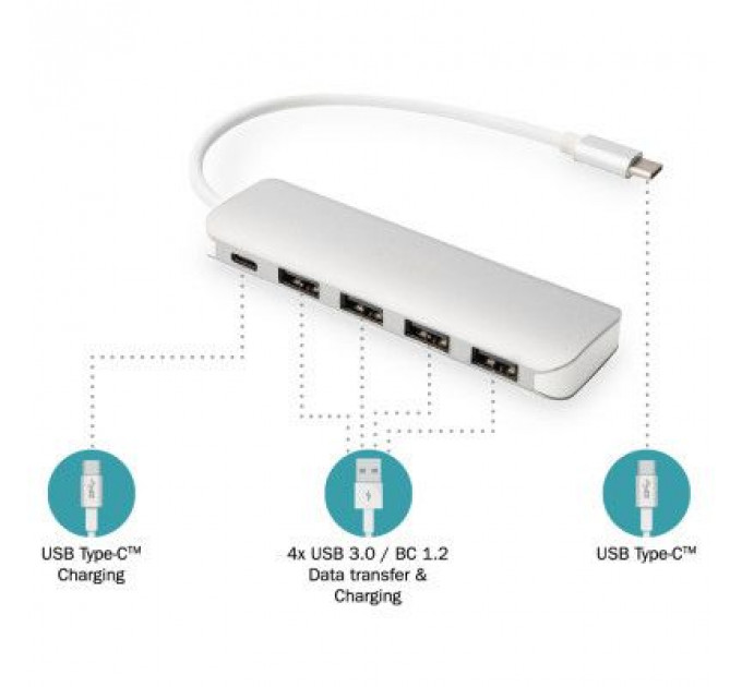 Концентратор Digitus USB Type-C, 4xUSB 3.0 (DA-70242-1)