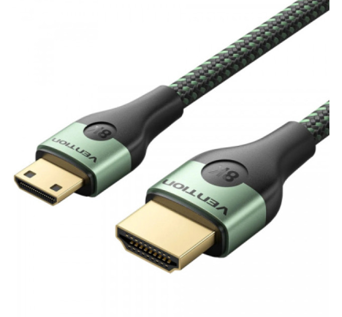 Vention Кабель мультимедійний HDMI M to HDMI mini M 2.0m V2.1 8K 60Hz green VENTION (AGJGH)