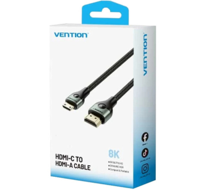 Vention Кабель мультимедійний HDMI M to HDMI mini M 2.0m V2.1 8K 60Hz green VENTION (AGJGH)