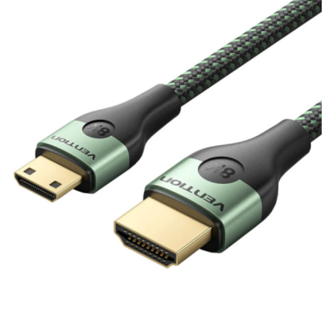 Vention Кабель мультимедійний HDMI M to HDMI mini M 1.0m V2.1 8K 60Hz green VENTION (AGJGF)