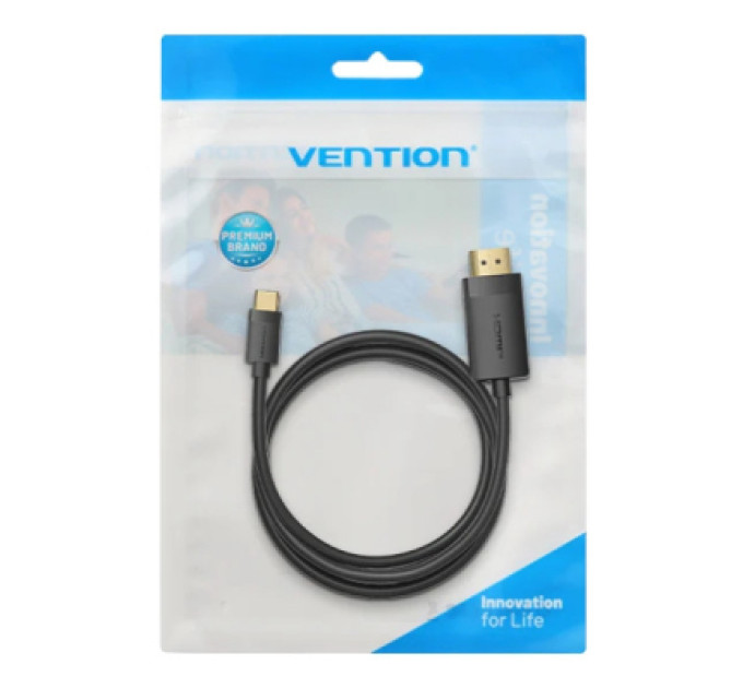Vention Кабель мультимедійний USB-C to HDMI M 2.0m 4K 60Hz black VENTION (CRIBH)