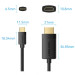 Vention Кабель мультимедійний USB-C to HDMI M 2.0m 4K 60Hz black VENTION (CRIBH)