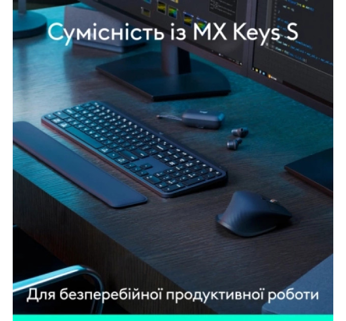 Logitech Мишка Logitech MX Master 3S Performance Bluetooth Graphite (910-007501)
