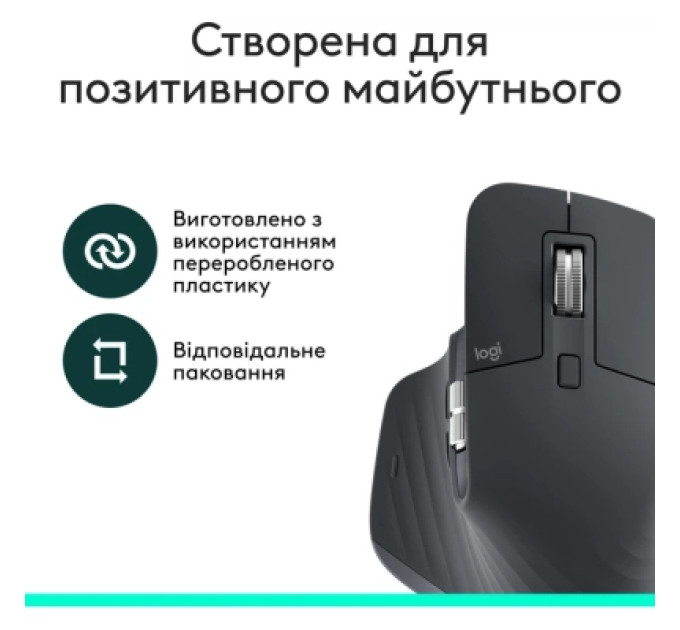 Logitech Мишка Logitech MX Master 3S Performance Bluetooth Graphite (910-007501)