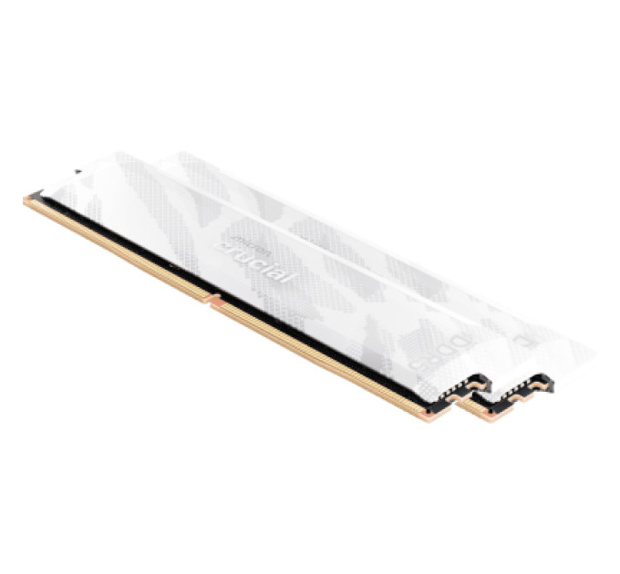 Crucial Модуль пам'яті для комп'ютера DDR5 32GB (2x16GB) 6400 MHz Pro Overclocking White Micron (CP2K16G64C32U5W)