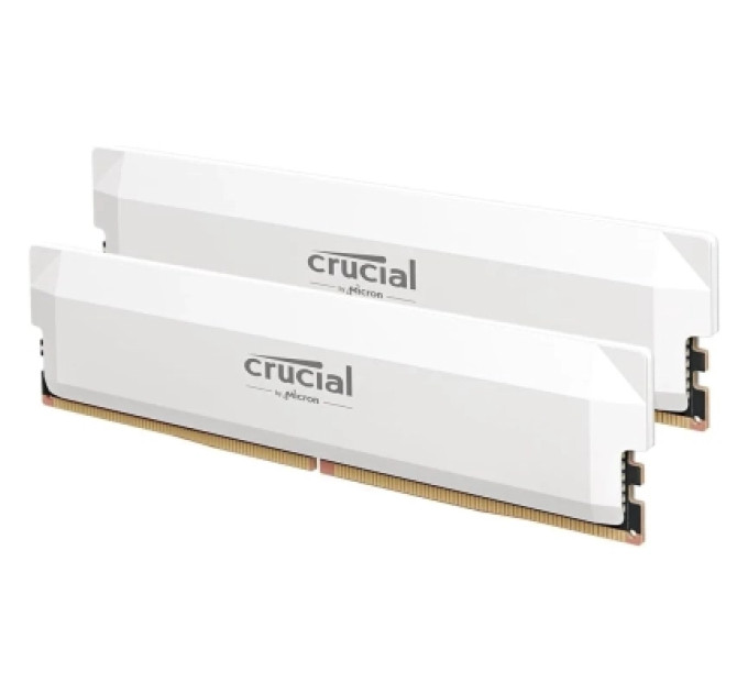 Crucial Модуль пам'яті для комп'ютера DDR5 64GB (2x32GB) 6400 MHz Pro Overclocking White Micron (CP2K32G64C40U5W)