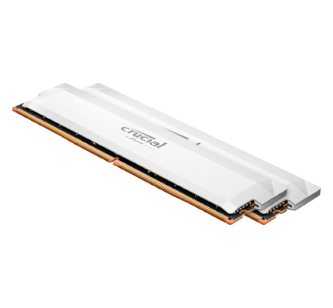 Crucial Модуль пам'яті для комп'ютера DDR5 64GB (2x32GB) 6400 MHz Pro Overclocking White Micron (CP2K32G64C40U5W)
