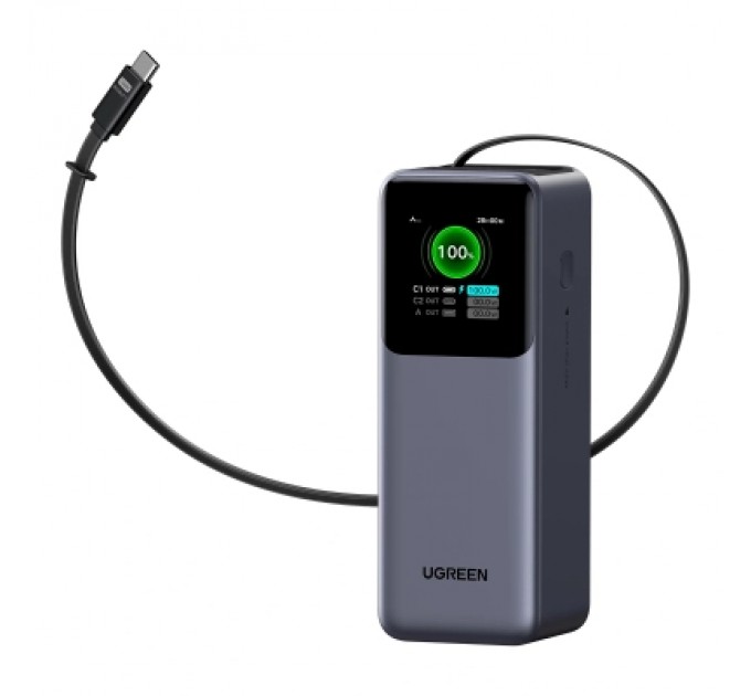 Батарея універсальна Ugreen 20000mAh 165W with Retractable Cable (PB726 55987B)