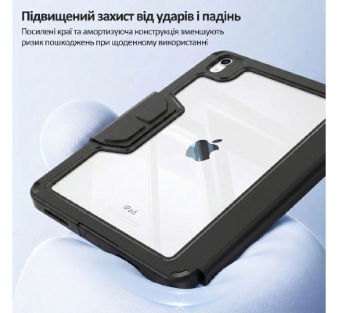 Чохол до планшета BeCover Rugged Origami Transparent Apple iPad Air (4/5) 2020/2022 10.9" Black (714967)
