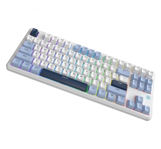 Клавіатура Ajazz AK870 V2 Flying Fish Switch USB UA White/Blue (AK870-V2-FF-BWB)